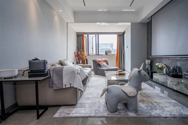 82㎡二居，大橫廳+開放式廚房+大套房，這種簡約生活太舒適了